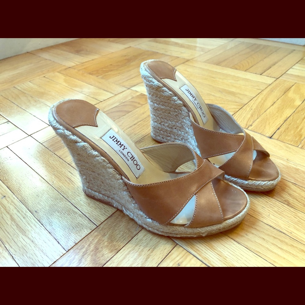 Jimmy Choo Platform Wedge Slide Sandals